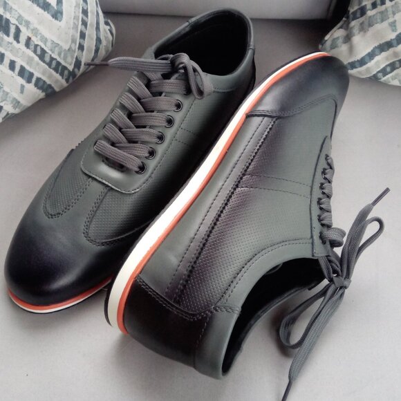 Nielsen and Christiansen Other - NEW Nielsen and Christiansen grey/black leather sneakers sz 43 sz 10